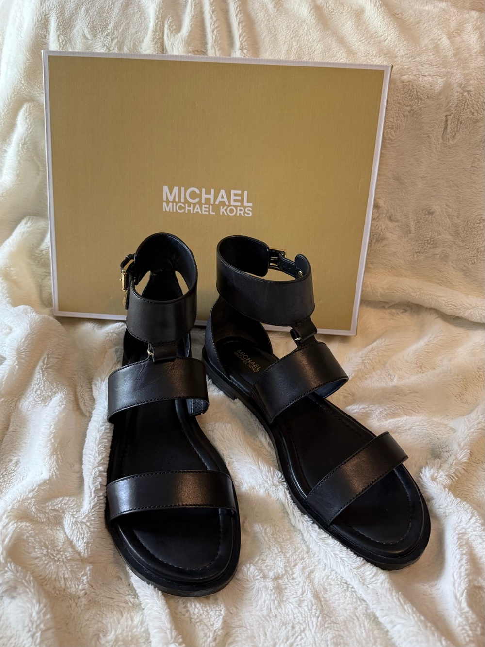 MICHAEL Michael Kors Amos Leather Sandals